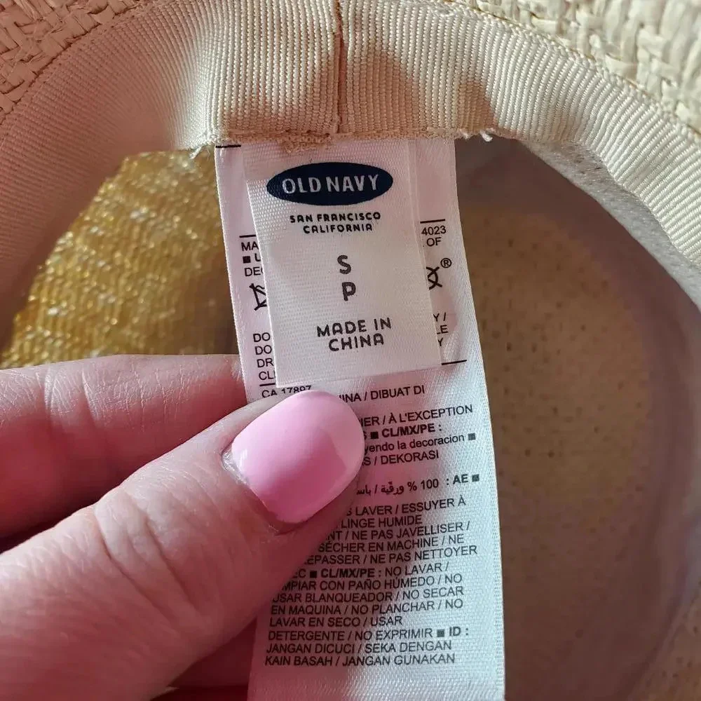 Old Navy Toddler Boy Straw Fedora Styled Hat Size Small 12-24M NWOT